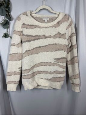 Barefoot Dreams | CozyChic Seaside Pullover White Sweater Women's Size XS